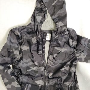 Old Navy hooded, zip up windbreaker, boys size 14
